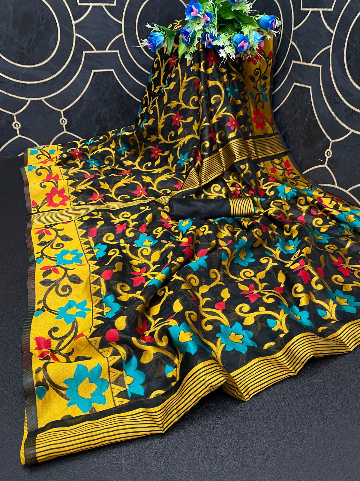Jamdani Traditional Cotton Silk Durga Puja Special Saree Catalog